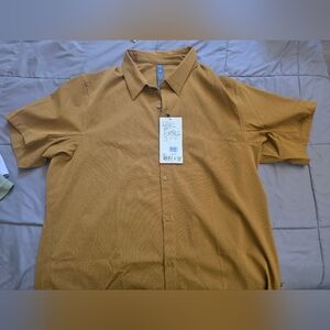 Lululemon Athletica Brown Button-Up Shirt